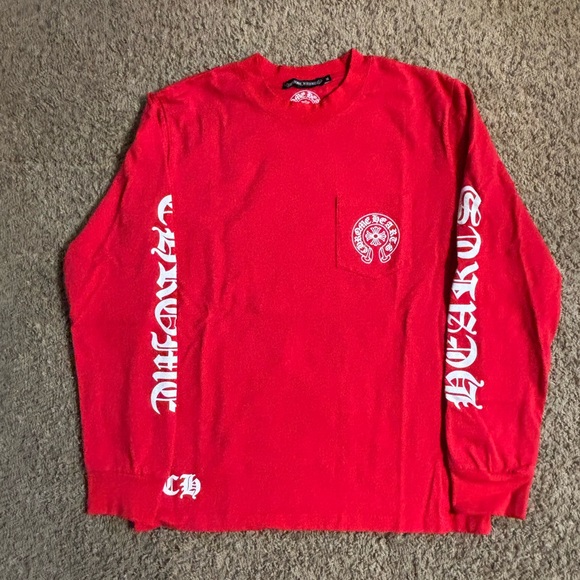 Chrome Red Long Sleeve Graphic Shirt - Picture 1 of 3
